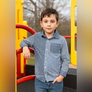 Gap Boys Long Sleeve Blue Dress Shirt Size Large